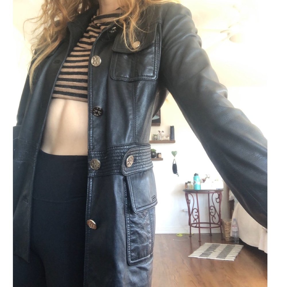 Vintage Mid Length Tory Burch Leather Jacket